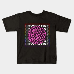 LGBT simple quote love is love Kids T-Shirt